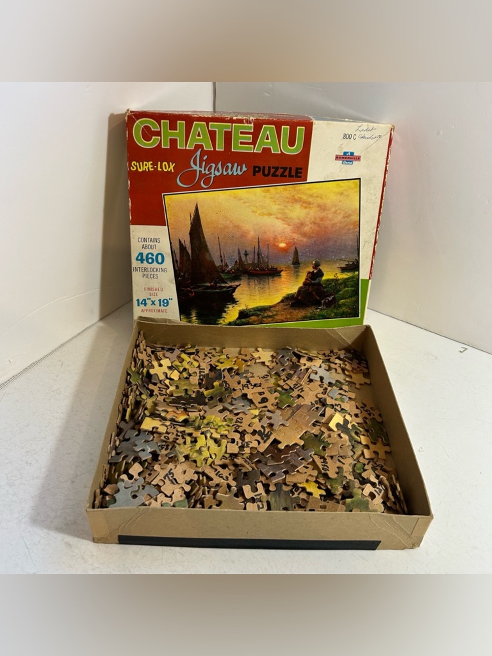 🛍️3/$30 Vintage Chateau sure-lox jigsaw puzzle - about 460 pieces